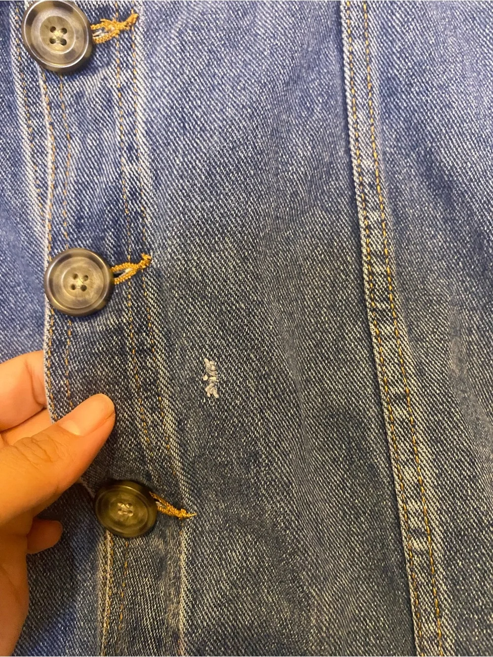 PacSun Blue Button-Front Denim Mini Skirt